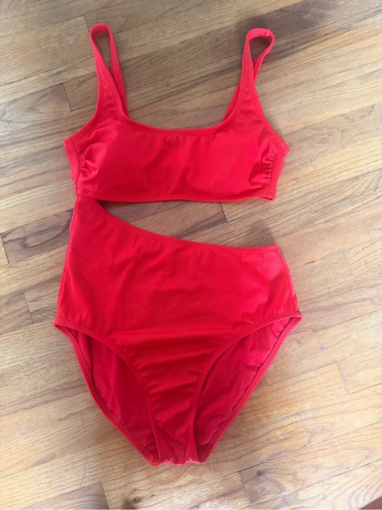 Kona Sol Other - Kona Sol Red Cutout One-Piece Swimsuit